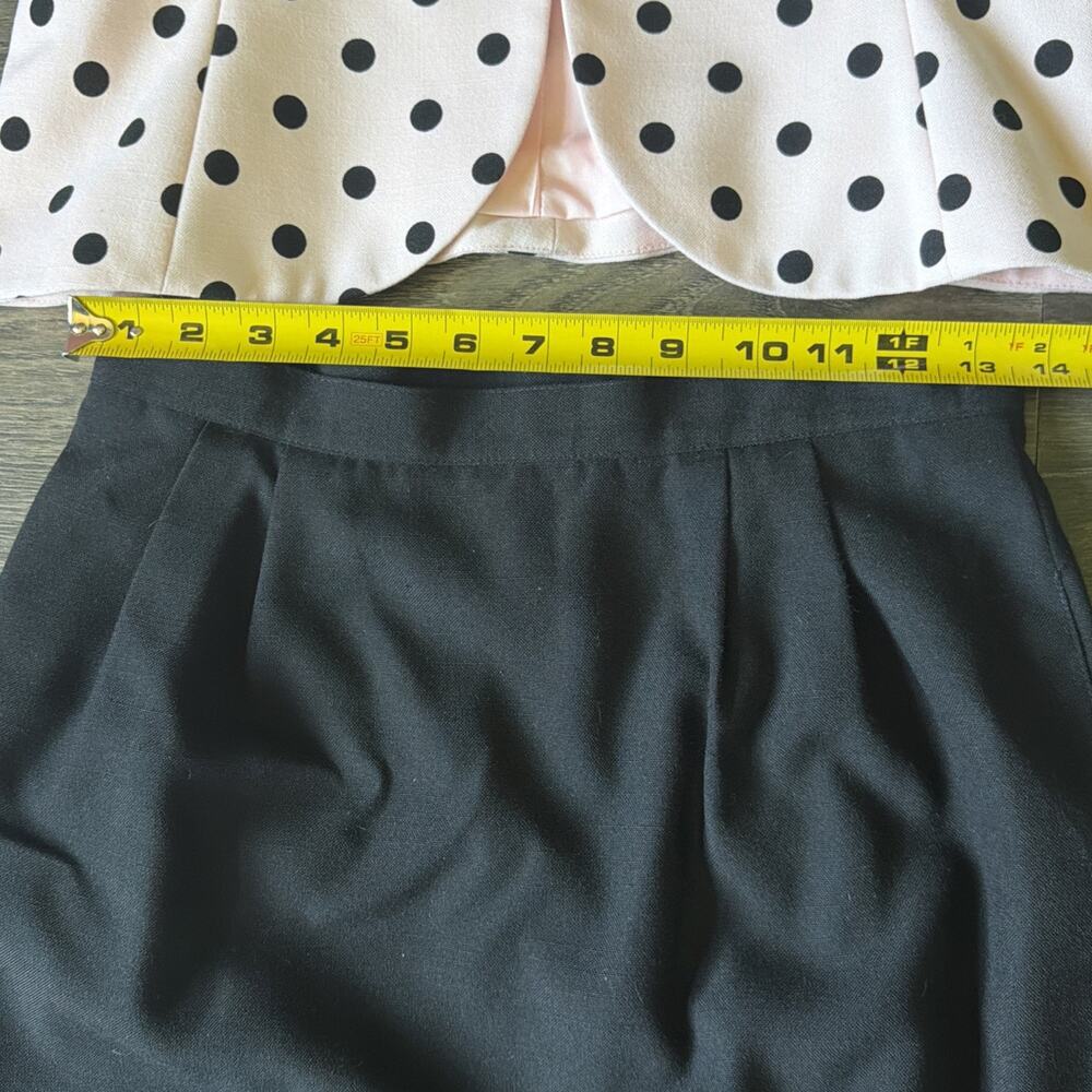 Vintage Kasper ASL Polka Dot Skirt Suit Sz 8 Blush Pink Black Barbiecore 90’s - Picture 15 of 16